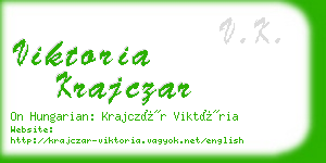 viktoria krajczar business card